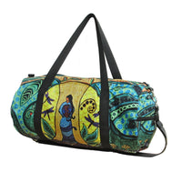 Oscardo Strong Earth Woman by Leah Dorion Travel Bag-Authentic Indigenous Art Designs - Showcases vibrant artwork by First Nations, Inuit, and Métis artists from across Canada, celebrating culture and creativity in every travel bag