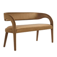 Modway Pinnacle Performance Velvet Accent Bench - Brown-Modern Accent Bench
