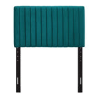 Modway Keira Performance Velvet Twin Headboard - Teal-Solid Wood and Particleboard Frame