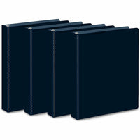 Avery Durable View Binder, 1" Slant D Rings, Black, 4 Pack (05737)-Durable View, Black, 220 Sheets