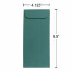 JAM Paper #10 Policy Envelopes, 4 1/8 x 9.5, Teal Blue, 1000 Pack (21512995B)-Opening: Open end