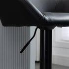 HOMCOM Adjustable Swivel Bar Stools with Footrest - Black - 2 Pack-PU leather offers outstanding style and easy maintenance
