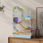 PawHut 5 Tiers Hamster Cage - Light Blue-Not for larger breeds such as Syrian hamsters