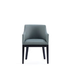Manhattan Comfort Gansevoort 22.5" Modern Faux Leather Upholstered Dining Armchair - Pewter-Weight Capacity: 300 lb