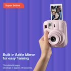 Fujifilm Instax Mini 13 Instant Camera - Clay White-Rounded, iconic design with a metallic logo