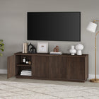 Hudson&Canal Hanson TV Stand for TV's up to 75" - Alder Brown-Product Dimensions: 15.5" L x 70" W x 24" H