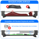 ShoppingAll Desk Clamp Under Desk Keyboard Tray with Adjustable 26.7" W x 12.5" D Slide Out Drawer-8