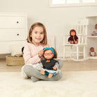 Miniland Educational Baby Doll Caucasian Girl with Down Syndrome With Glasses 15" - Polybagged-Articulated arms and legs