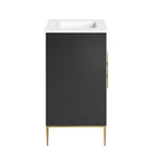 Modway Awaken 30" Bathroom Vanity - White/Black-Fixtures Not Included
