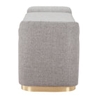 Zuo Dobo Storage Bench - Grey-3 year limited warranty