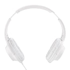 Basic Tech Wired Over The Ear Foldable Headphones - White-Deep bass