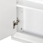 HOMCOM Wall Mount Bathroom Medicine Cabinet with Mirror - White-Material: Particleboard, MDF, Glass