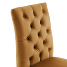 Modway Duchess Performance Velvet Dining Chairs - Cognac - 2 Pack-9