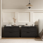 Manhattan Comfort Grace 28" Modern 2-Drawer Nightstand - Black-9