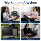ShoppingAll Lap Desk with Pillow Cushion - Fits up to 17 Inch Laptop - Black-7