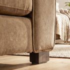 HOMCOM Velvet-feel Accent Chair with Wide Sea for Living Room - Brown-Seat Size: 35.4" W x 20.9" D x 16.1" H (90 x 53 x 41 cm) 
