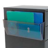 Staples Magnetic Wall File Pocket - Legal Size - Smoke-Magnetic File Pocket