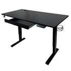 LjubLjana 47" 1-Piece Top Electric Height Adjustable Sit-Stand Desk with Drawer - Black-Sturdy 1 Board Unit - This space-efficient 47.2" x 23.6" table will easily fit into your office area while still providing ample space for a variety of monitor and laptop setups along with important work materials, supplies, and decor