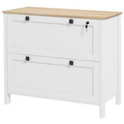 HOMCOM Lateral File Cabinet with Lock - White-Hanging bar adjusts to fit letter, A4, and legal-sized files