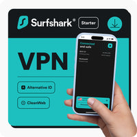 SurfShark Starter Service - 1-Year Subscription [Digital Download]-Experience a premium VPN. Get industry-leading encryption, stop ads & pop-ups, connect safely on public Wi-Fi, and enjoy high-speed connections.