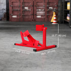 Soozier Motorcycle Wheel Chock-Solid steel chock supports up to 660 lb (300 kg) for stability
