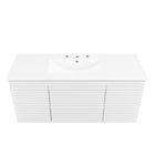 Modway Render 48" Wall-Mount Bathroom Vanity - White-Fixtures Not Included
