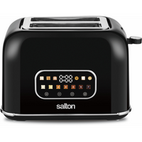 Salton Digital 2 Slice Toaster - Black-Vibrant colour digital touch controls -a sleek, modern display offers an intuitive interface for effortless control. easily navigate settings with just a touch, adding both style and function to your countertop. 