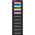 Teacher Created Resources File Storage 10 Pocket Chart - 14" x 58" - Black-Strong, durable and convenient