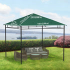 Outsunny 10' L x 10' W Square Gazebo Canopy Replacement UV Protected Top Cover - Green-Hook and loop fastening is easy to install and remove