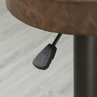HOMCOM Adjustable Swivel Modern Bar Stools - Brown - 2 Pack-Colour: Brown, Gunmetal