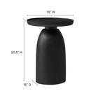 Modway Holloway Round Wood Side Table - Black-Kiln-Dried Solid Mango Wood Construction