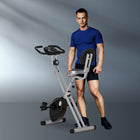 Soozier Foldable Exercise Bike with 8 Levels of Magnetic Resistance-Aerobic exercise and muscle strength exercise together