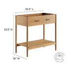 Modway Zaire 36" Bathroom Vanity Cabinet - Natural-Compact Drawer