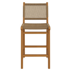 Modway Rowe Outdoor Teak Wood Counter Chairs 2-Piece Set - Natural-8