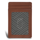 Champs Onyx Leather Access Card Case - Brown-RFID lining