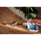 Miele Duoflex HX1 Stick Vacuum - White with Blue Accent-Lightweight and compact design for easy handling.