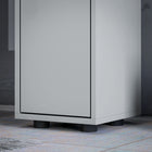 Kleankin Bathroom Storage Cabinet with Shelves and Toilet Paper Holder - Grey-Non-slip pads at the bottom to protect your floor from scratches