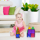 Picasso Tiles Magnetic Tiles - Set of 33-Magnet Building Tiles Clear 3D color Magnetic Building Blocks Playboards for preschool, pretend play and more