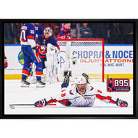 Alexander Ovechkin 895 Goals Celebration Washington Capitals - Framed Canvas - 31" x 22"-Premium canvas print with gallery-wrapped edges