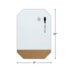 Quartet Magnetic Dry Erase Combination Board - 11" x 16" - Frameless-HIGH DENSITY CORK: The self-healing, natural cork surface resists push pin holes after each use, allowing it to be reused for a long time without distortion or unsightly pin holes