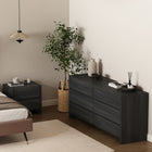 Manhattan Comfort Linda 72" Modern 6-Drawer Double Dresser - Charcoal Grey-10