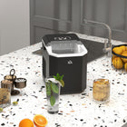 HOMCOM Ice Maker with Scoop Basket - Black-2 ice cube sizes can be chosen
