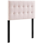 Modway Lily Biscuit Tufted Performance Velvet Twin Headboard - Pink-Luxurious Modern Twin Headboard