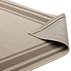 Modway Rim Solid Border Indoor/Outdoor Area Rug - 5 ft W x 8 ft L - Light/Dark Beige-High Density / Machine-Woven