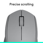 Logitech M280 Wireless Mouse - 3 Buttons - Grey-Smooth Cursor Control: Experience precise tracking (up to 1000 DPI) and easy text selection with this wireless mouse for laptop, thanks to the improved Logitech Advanced Optical Sensor