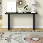 Hudson&Canal Soren 55"W Console Table - Black Grain-Clean with a soft, dry cloth and no harsh chemicals or abrasive cleaning materials