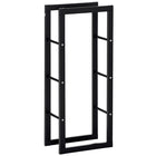 HOMCOM Firewood Rack Fireplace Log Holder - 15.7" W x 9.8" D x 39.4" L-Practical firewood rack, holds the wood logs together tightly and securely