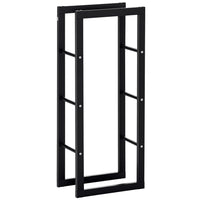 HOMCOM Firewood Rack Fireplace Log Holder - 15.7" W x 9.8" D x 39.4" L-Practical firewood rack, holds the wood logs together tightly and securely