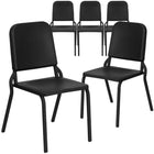 Flash Furniture HERCULES Series High Density Stackable Melody Band/Music Chair - Black-Set of 5 Band Chairs