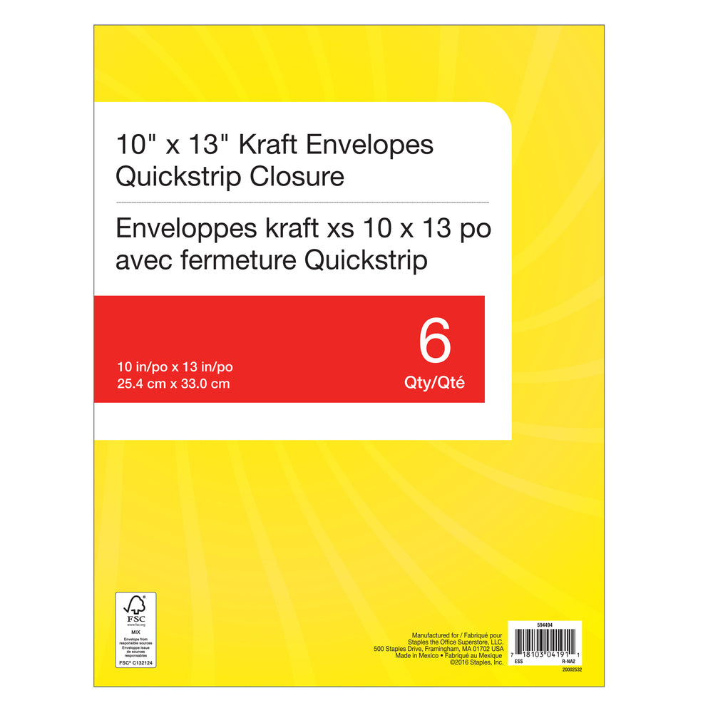 Staples Catalogue Envelopes with QuickStrip - 10